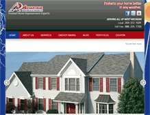 Tablet Screenshot of advantageroofingandexteriors.com